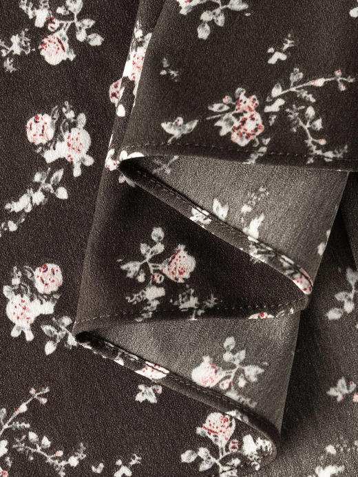 COCO ZONE "晚棠半裙”法式时尚碎花半身裙气质撞色中长裙CC2C1257 商品图7