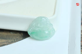 【笑口常开】天然翡翠弥勒佛吊坠  配精美挂绳