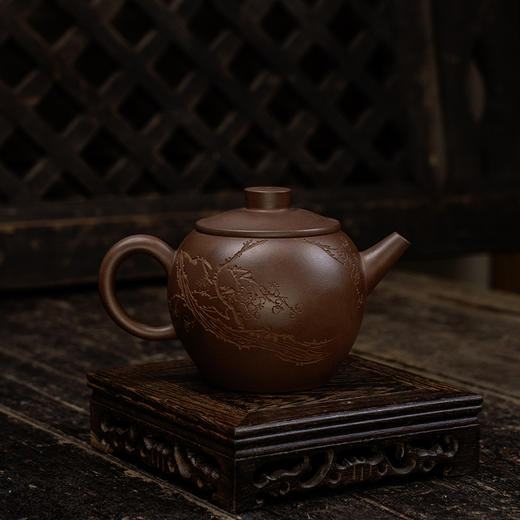 欧咏 大巨轮珠壶 宜兴紫砂原矿茶壶紫砂壶功夫茶泡茶壶茶具仿古 商品图0