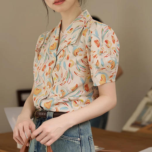 裁缝学苑AS280夏季新款翻领短袖衬衫纸样女装复古衬衣上衣样板 商品图1