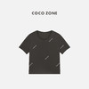 COCO ZONE 棉桑蚕丝夏季圆领短袖针织衫休闲上衣CC1B1513 商品缩略图0