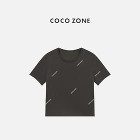 COCO ZONE 棉桑蚕丝夏季圆领短袖针织衫休闲上衣CC1B1513