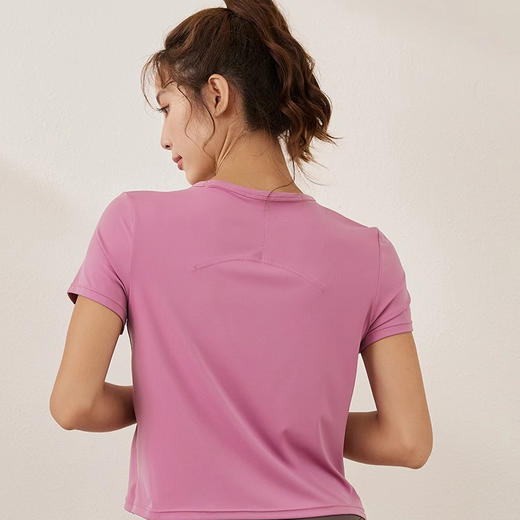 【3~5天发货】跃牌【美度空间】系列 圆领宽松瑜伽t恤女显瘦美背运动上衣 TX1590 商品图1