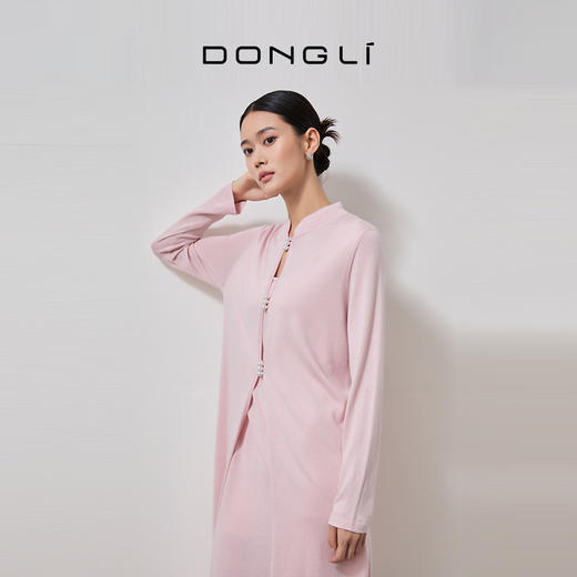 东黎 • 丝绒女士春夏新中式立领优雅连衣裙 4377 商品图1