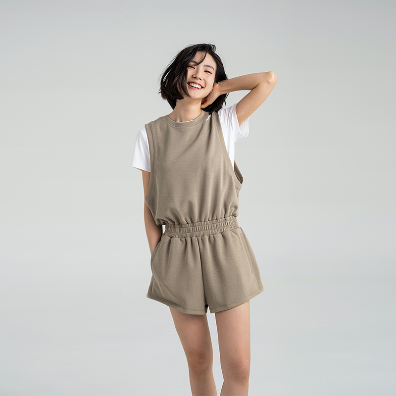 【液氮棉】慵懒宽松连体裤 后背镂空按扣 方便穿脱 腰部加宽松紧 裤子带内衬