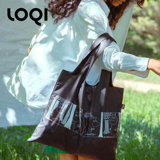 德国LOQI&MOOMIN姆明联名潮流时尚艺术环保万用袋 折叠大容量单肩手提购物袋承重40斤防泼水 商品图0