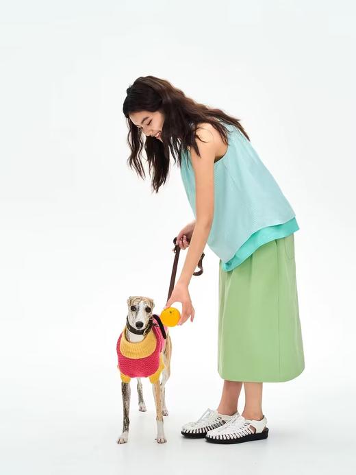 heris/H42109/夏日薄荷条纹可调节挂脖上衣吊带 商品图3