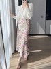 碎花半身裙夏季中长款女2023新款收腰弹力缎面鱼尾裙高腰气质半裙_HLY 商品缩略图0