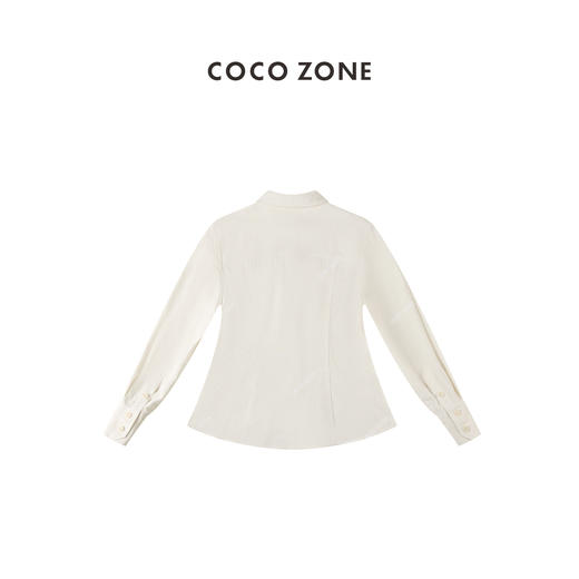 COCO ZONE 春夏季常规款polo领长袖衬杉上衣 23C18730 商品图1
