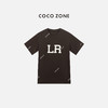 COCO ZONE "棕系”夏季字母短袖T恤百搭显瘦圆领上衣CC2B1147 商品缩略图0