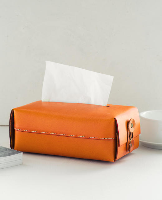 伽罗 JALO 牛皮抽纸盒 商品图2