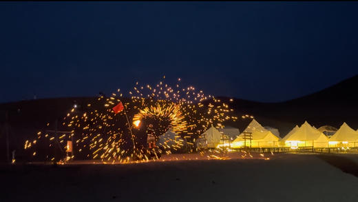 敦煌沙漠露营（越野摩托+沙漠自助火锅晚宴+篝火晚会多种游乐项目） 商品图5