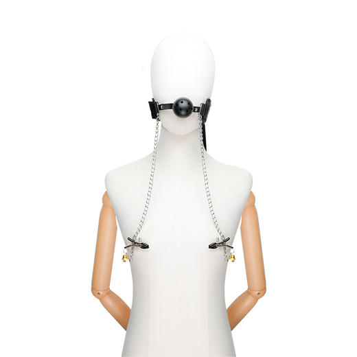 【谜姬】 反手束缚口球禁声口枷SM乳夹成人情趣用品性爱调情 商品图4