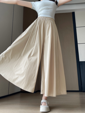 【爆火的山本裙裤，显瘦的秘诀】新款山本裙裤 夏季薄款高腰垂感宽松慵懒休闲冰丝阔腿裤