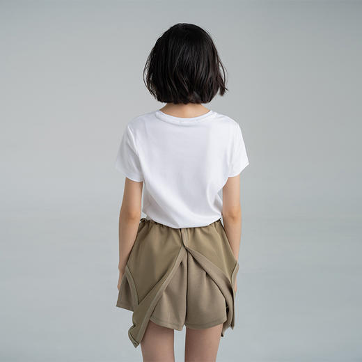 【100%新疆棉】白色纯棉短袖 基础版合身T恤 透气吸汗 经典百搭上衣 商品图3