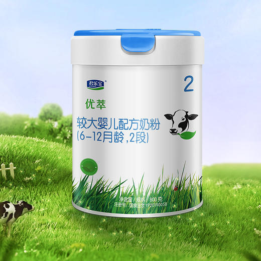君乐宝优萃有机2段较大婴儿配方牛奶粉适用6-12月800g/JLB-729808 商品图1
