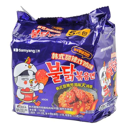 三养韩式甜辣炸鸡辣鸡肉味拌面700g 商品图0