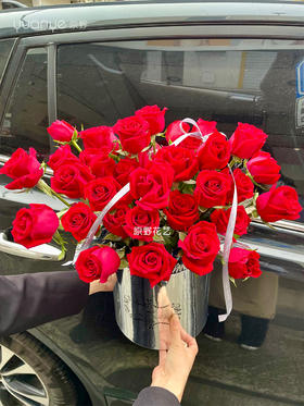【三生三世爱的抱抱】33朵红玫瑰抱抱桶