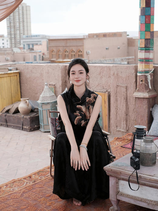 盛唐牡丹盛奢系列| 限量款| 高货-真丝重缎仙鹤纹马甲(特殊商品不退不换) 商品图10