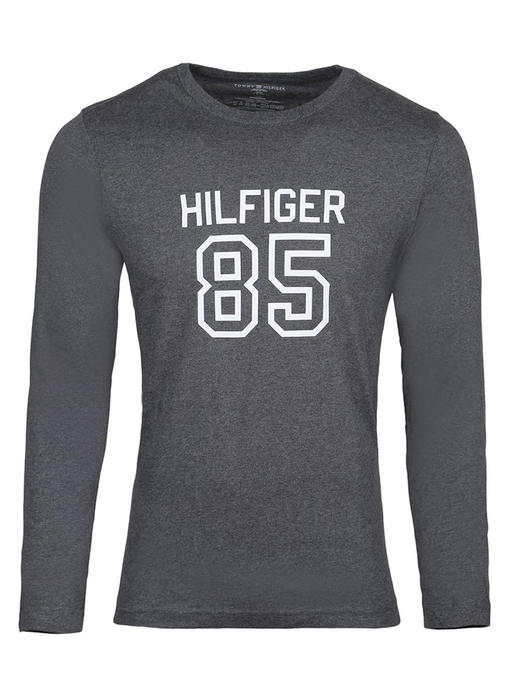 Tommy Hilfiger/汤米 男士春秋款数字英文印花圆领长袖T恤 商品图1