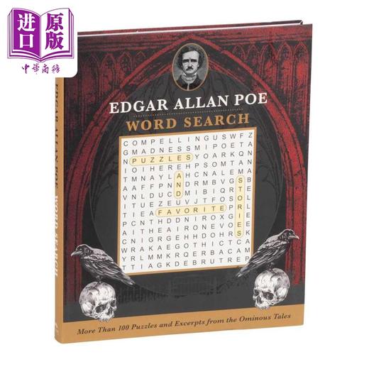 【中商原版】埃德加爱伦坡填词游戏 Edgar Allan Poe Word Search 英文原版 Editors of Thunder Bay Press 益智游戏 商品图1