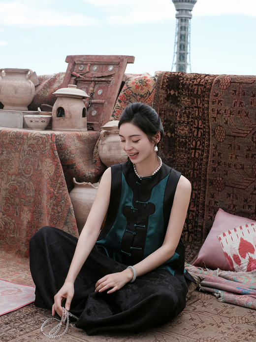 盛唐牡丹盛奢系列| 限量款| 高货-真丝重缎提花如意马甲(特殊商品不退不换) 商品图8