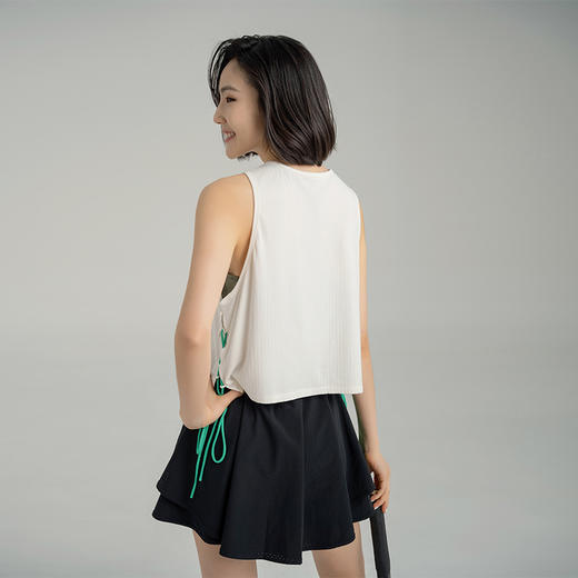 【优可丝面料】运动无袖遮肉罩衫 显瘦减龄无袖T恤 侧绑带抽绳 云感柔软透气 商品图4