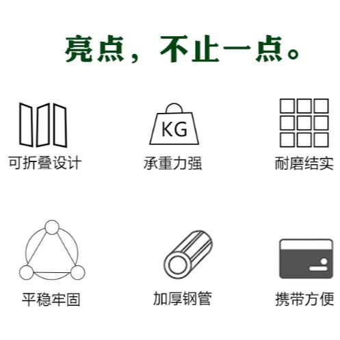 【便携折叠方凳3个】露营爱好者出门必备好物🏕1秒折叠，解放双腿！承重可达150公斤  商品图2