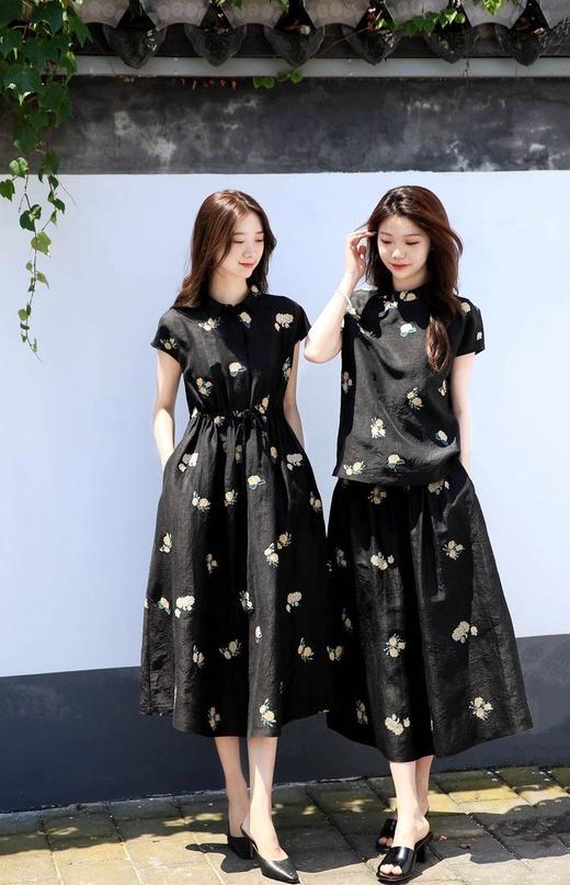 刺绣系列新中式斜肩香云衫 | 半身裙 | 连衣裙 | 衬衫，高端女装，大牌同款，优质面料 商品图11