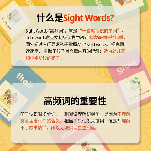 【盖世童书】220 Sight Words 点读互动高频词卡 商品图1
