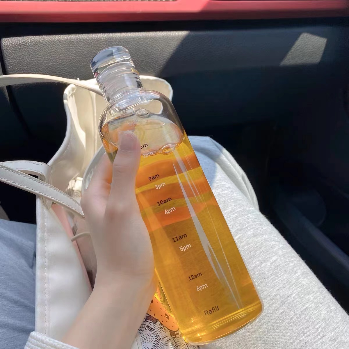 【麦麦SY】网红透明刻度玻璃杯500ml