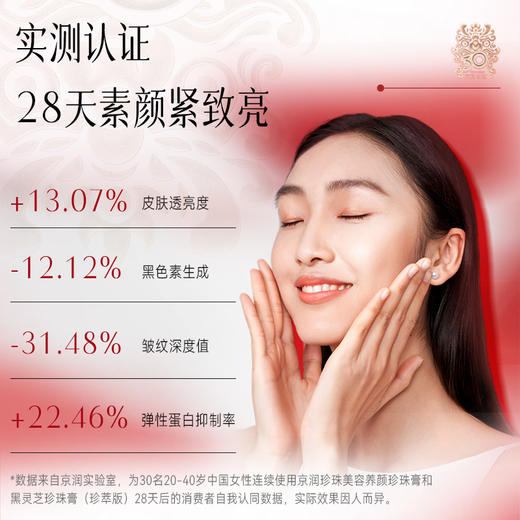 白月光珍珠膏礼盒 日夜修护50g+50g【赠16g黑灵芝*1+16g美容养颜*1】京润珍珠 商品图3