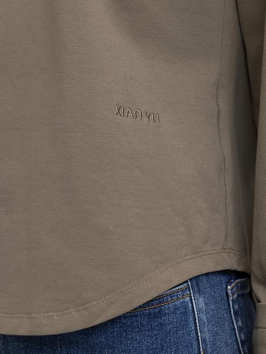 XIAOYU|圆领弧摆长袖T243SY217 商品图4