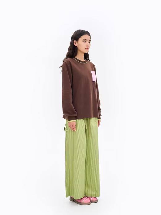 heris/H41109L/H41109B/轻松休闲条纹阔腿裤 商品图2