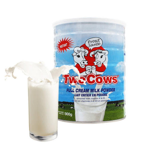 荷兰双牛TwoCows全脂奶粉900g 效期到27.1月 商品图0