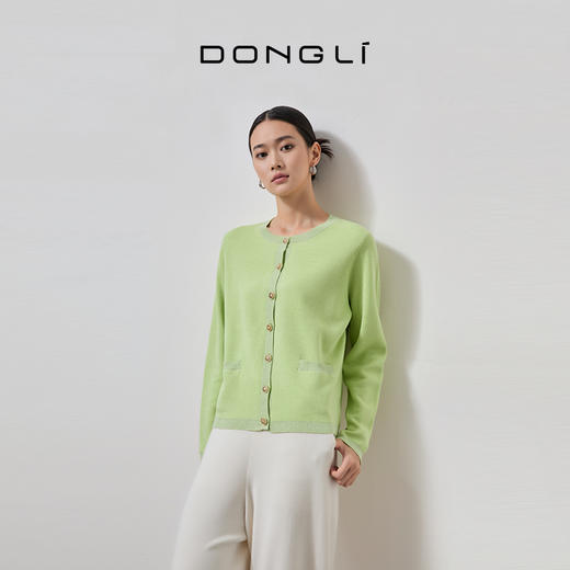 东黎 • 丝绒女士春夏蜂窝针金银丝小香风开衫 4266 商品图1