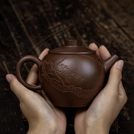 欧咏 大巨轮珠壶 宜兴紫砂原矿茶壶紫砂壶功夫茶泡茶壶茶具仿古 商品图2