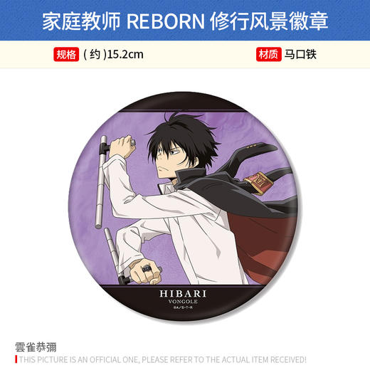 日本正版 家庭教师REBORN 修行风景 吧唧徽章 云雀恭弥周边谷子 商品图2