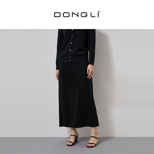 东黎 • 丝绒女士春夏显瘦后开叉半裙 4262 商品图2