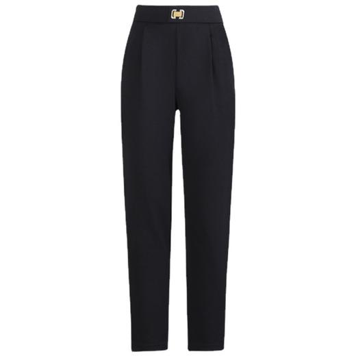 「两色可选！2024春季新款」修身铅笔裤弹力显瘦休闲小脚裤高腰黑色九分裤潮下装 商品图4