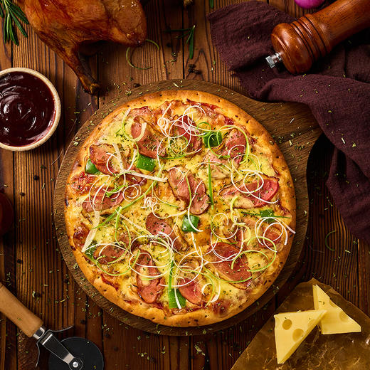 【25年7月到期】全聚德烤鸭风味 石炉披萨 商品图1