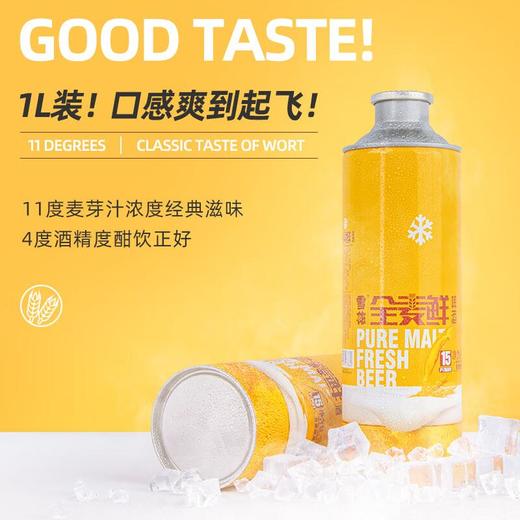 雪花全麦鲜11度啤酒1L/瓶 商品图2