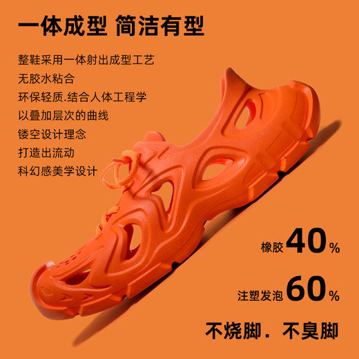 【79.9秒杀】萨拉曼山野系列洞洞鞋透气凉鞋速干男女运动拖鞋SLM97102（36码单约仅200g） 商品图2