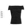 LIZZY 法式优雅性感露肩修身显瘦一字领弹力针织上衣7707 商品缩略图4