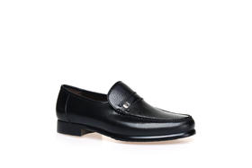 豪麟名鞋都彭牛袋鼠皮革+鹿皮革男鞋商务鞋E33227709黑色