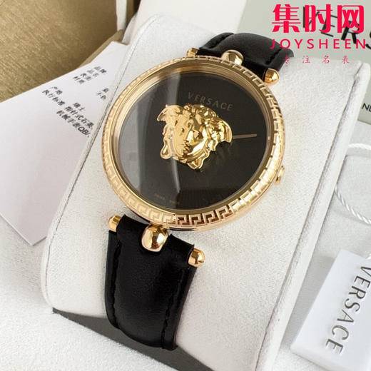 范思哲 VERSACE 黑金配色石英女士腕表表径34mm PALAZZO经典系列 商品图1