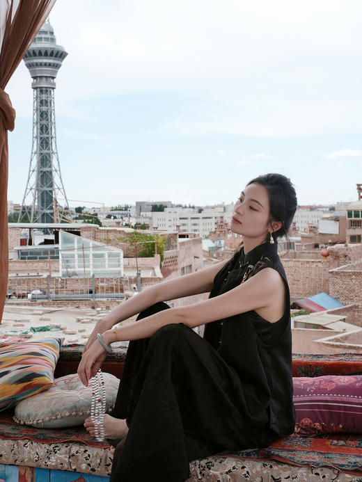 盛唐牡丹盛奢系列| 限量款| 高货-刺绣散花偏襟坎肩(特殊商品不退不换) 商品图9