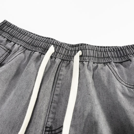 【新品上新】HX 夏季水洗牛仔五分裤宽松版型C207420007101短裤 商品图2