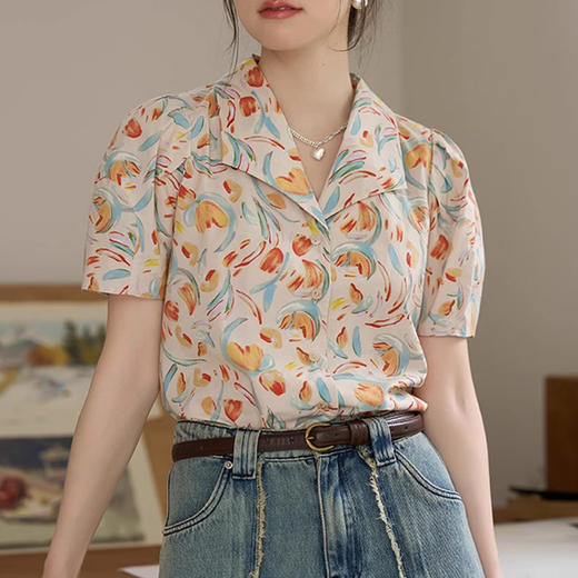 裁缝学苑AS280夏季新款翻领短袖衬衫纸样女装复古衬衣上衣样板 商品图2