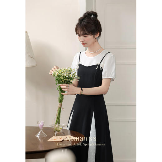 鹿向南「月光舞曲」假两件连衣裙L38606 商品图2